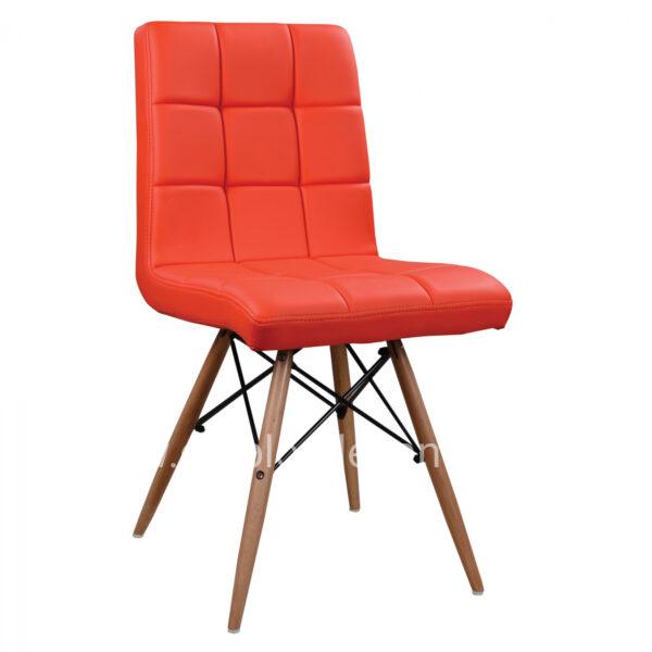 Chair Rosa HM0024.24 with wooden legs and red seat 43x52x82 cm