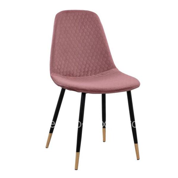 Chair Lucille HM8552.02 from velvet Rotten Apple with metallic frame 45x56x81cm