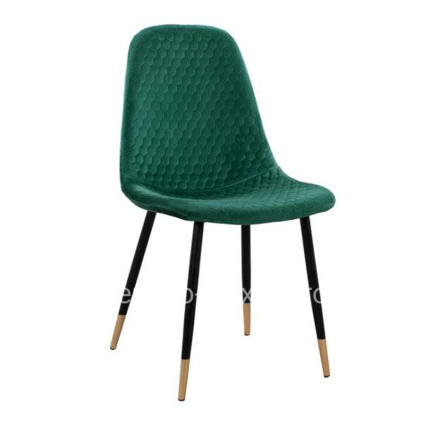 Chair Lucille HM8552.03 from Velvet Cyppress Green color with metallic frame 45x56x81cm