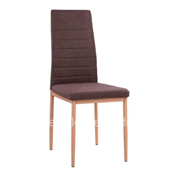 Metallic chair Lady HM0037.13 Brown fabric with metallic frame K/D 40x48x95 cm