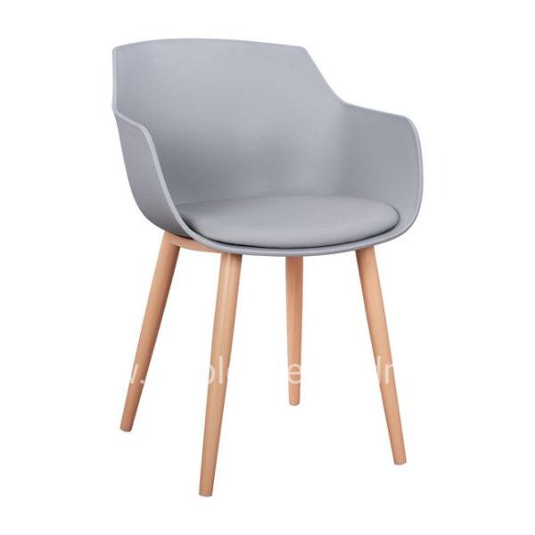 Dining chair Lucie HM8242.10 Grey with metallic legs 56x57x80 cm