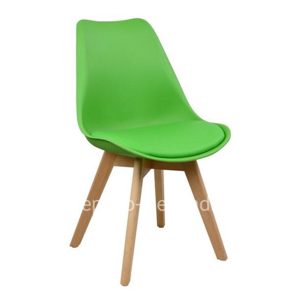 Chair Vegas HM0033.20 wooden legs-light green seat 47X56