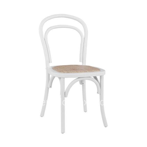 Wooden chair Vienna Type Aliyah Stackable from beech wood in white matte HM8644.03 45x54x89