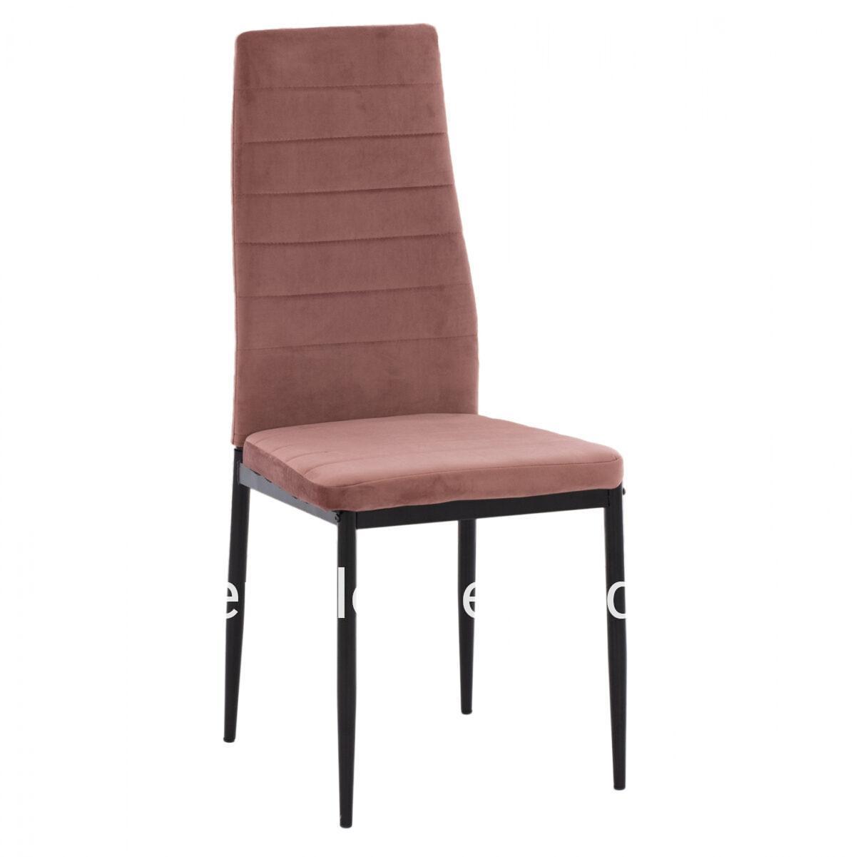 METAL CHAIR HM0037.32 DUSTY PINK VELVET WITH METAL FRAME K/D
