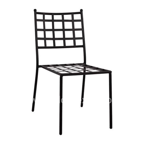 Metallic chair HM5509 in black color 46x58x88  cm