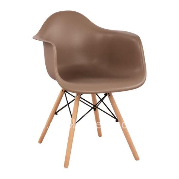 Armchair with wooden legs & seat cappuccino Mirto HM005.45 61x59