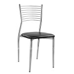 Chair Elvira  seat from black PU 40X44X83 cm