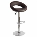 Bar Stool Rea  with gas lift and brownPU  54x40x99cm