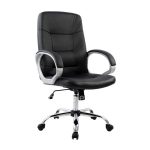 Manager's office chair  with chromed base 64x55x120 cm.