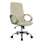 Manager's office chair  cream with chromed base 64x55x120
