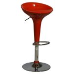 Bar Stool Daisy  Gas Lift in red color  44x38x78cm