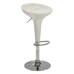 Bar Stool Daisy  Gas Lift in white color 44x38x78cm