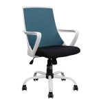 Office chair  Blue with mesh and metal base 58x59x103 cm
