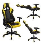 Office Gaming chair  Black-Yellow PU 67x70x134 cm