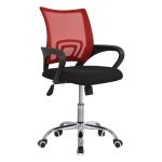 Office chair with chromed base  Bristone Red 55x55x102 cm