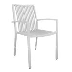 Aluminum armchair White  54,2x59x83,5 cm