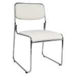 Conference office chair  White color 48,5x51,5x77 cm