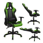 Office Gaming chair  Racing Black and Green PU 67x70x134 cm