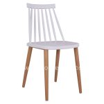 Dining chair  Vanessa White with metallic legs 43x46,5x82cm
