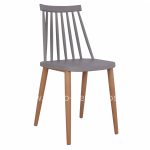 Dining chair  Vanessa grey with metallic legs 43x46,5x82cm