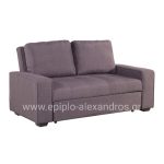 Sofa/Bed Kanna 2 seater  with brown fabric 176x102x91 cm