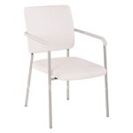 Conference chair with arms  White 56,5x59x85 cm