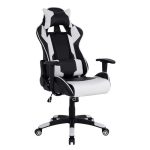 Office Gaming chair  Black-White color 66,5x70x(122-129) cm