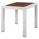 Aluminum Table  White with Polywood 45Χ45Χ45,5