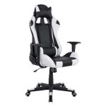 Gaming chair  Black-White Pu 68x67x130 cm