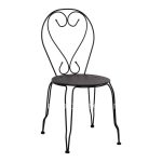 Chair Metallic Amore Black 42x48x90 cm.