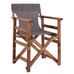 Director's chair Limnos Walnut with textline Grey HM10368.10