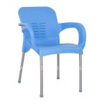 Armchair Polypropylene  Blue color Aluminum leg 59x58x81 εκ.