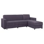 REVERSIBLE CORNER SOFABED DIMOS WITH 2 STORAGE SPACES  GREY FABRIC 246X153X80Hcm