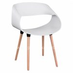 Polypropylene Armchair Maggie  in white color 59x53x80 cm