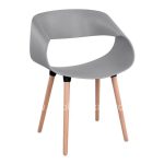 Polypropylene Armchair Maggie  Grey color 59x53x80 cm