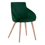 Armchair Ivy Velvet Green and metallic legs  55x55x80 cm