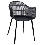 Polypropylene armchair Hadi Black 61x57x85