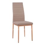 Metallic Chair Lady  Beige Fabric with metallic frame K/D 40x48x95 cm