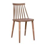 Dining chair  Vanessa Cappuccino with metallic legs 43x46,5x82h cm