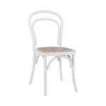 Wooden chair Vienna Type Aliyah Stackable from beech wood in white matte  45x54x89