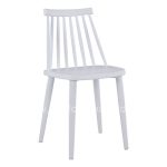 Dining chair  Vanessa White with metallic white legs 43x46,5x82 cm.