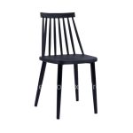 Dining Chair  Vanessa Black with metallic black legs 43x46,5x82 cm.