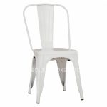 Metallic chair MELITA  in WHITE matte 43x50x82Ηcm