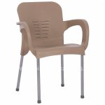 POLYPROPYLENE ARMCHAIR RECYCLED  BEIGE COLOR 59.5x59x81 cm.
