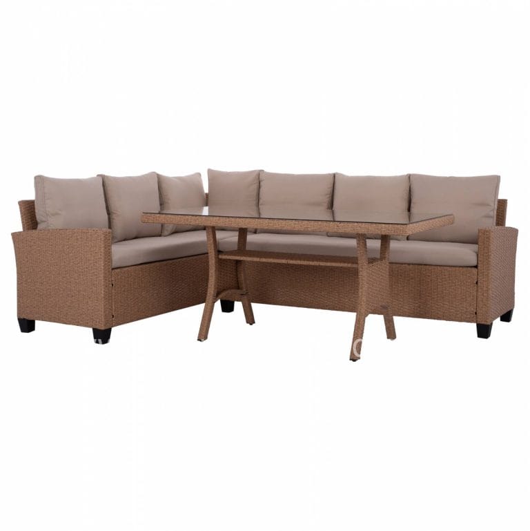 ΣΕΤ ΣΑΛΟΝΙ ΓΩΝΙΑ ΜΕ ΚΑΦΕ WICKER HM5756.02