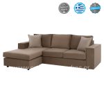 Corner sofa MONACO, interchangeable, 2 pcs, beige, stain-resistant, water-repellent