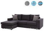 Corner sofa MONACO, interchangeable, 2 pcs, grey, stain-resistant, water-repellent