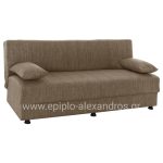 Hm3239.02 ANDRI three-seater sofa-bed, brown fabric
