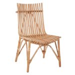 CHAIR FOR OUTDOORS CELLION  RATTAN POLES IN NATURAL COLOR 76x72x83Hcm.