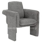 ARMCHAIR CRUSHER  GREY FABRIC-METAL FRAME 82x78x87Hcm.